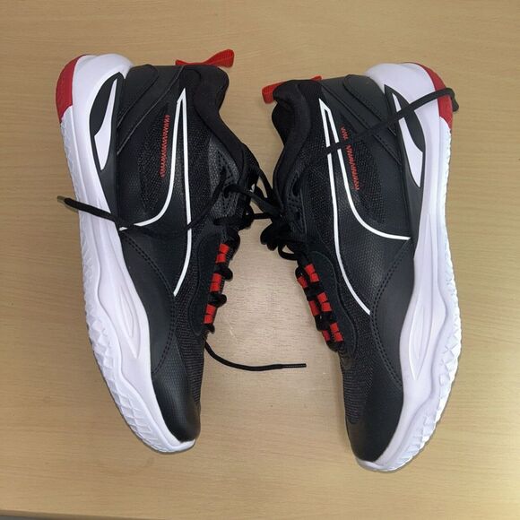 Puma Playmaker Pro Basketball Men's Shoes Black Red White Size 10 - Picture 5 of 7